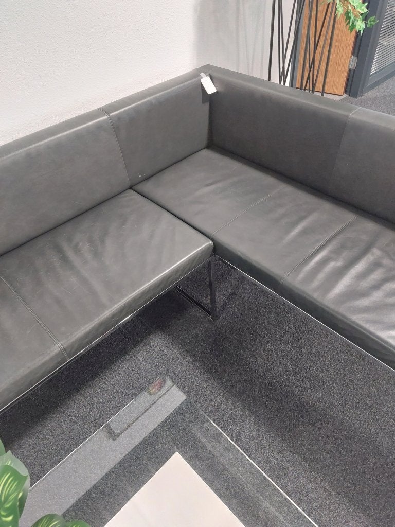 Arco hoekbank frame Bench, bank leder zwart, Niet ingevuld, Gebruikt, Leer, Ophalen of Verzenden