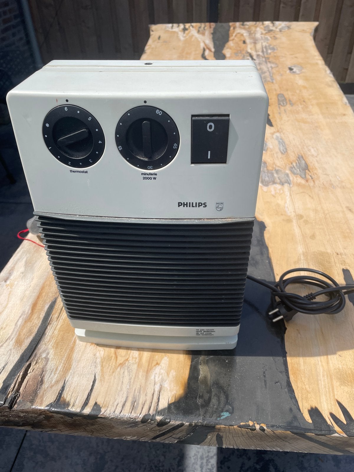 Philips Kachel 2000W met thermostaat en timer, 30 tot 80 cm, Gebruikt, Kachel, Minder dan 60 cm