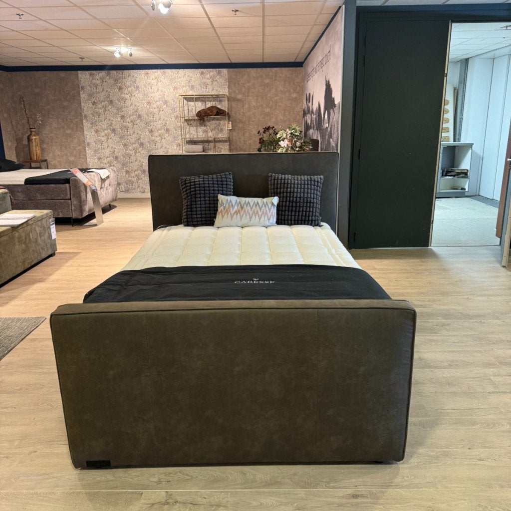 Boxspring 6060 - Caresse - 140x200 - Stof Bruin - Caresse, Niet ingevuld, Niet ingevuld, Niet ingevuld