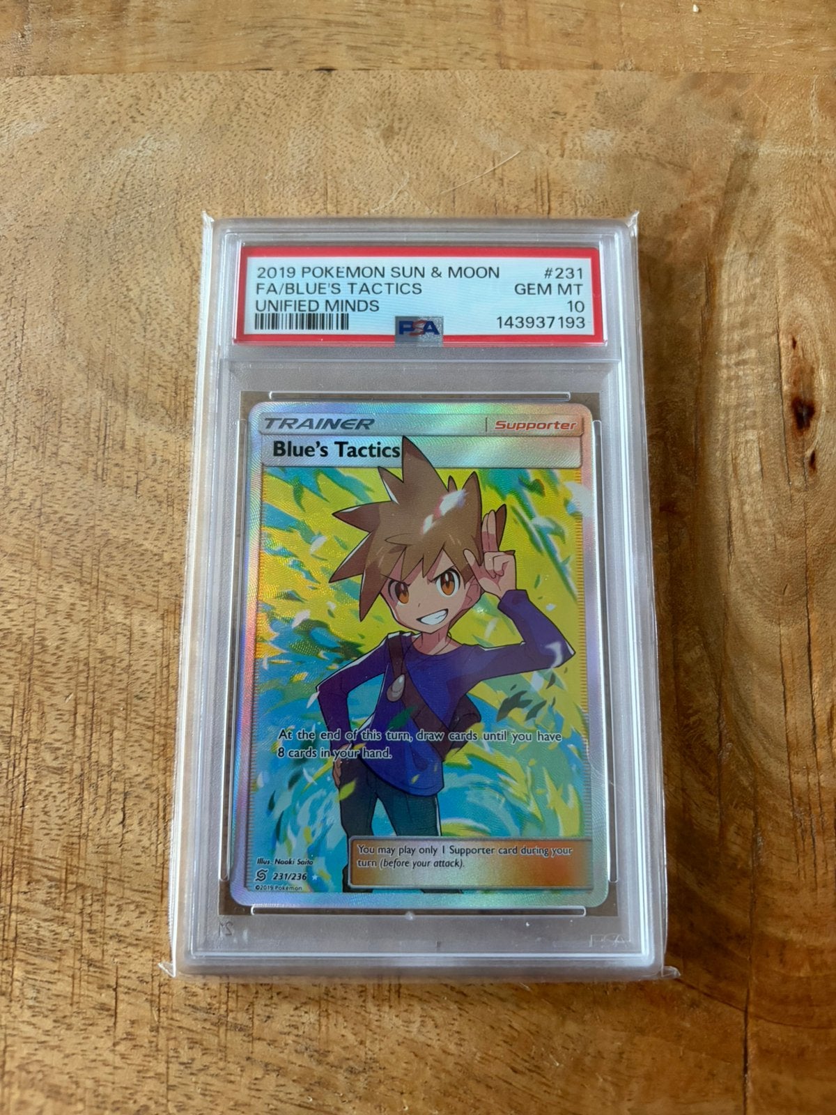 Blue's Tactics Psa 10 - Unified minds Pokemon kaart, Hobby en Vrije tijd, Verzamelkaartspellen | Pokémon, Ophalen, Zo goed als nieuw