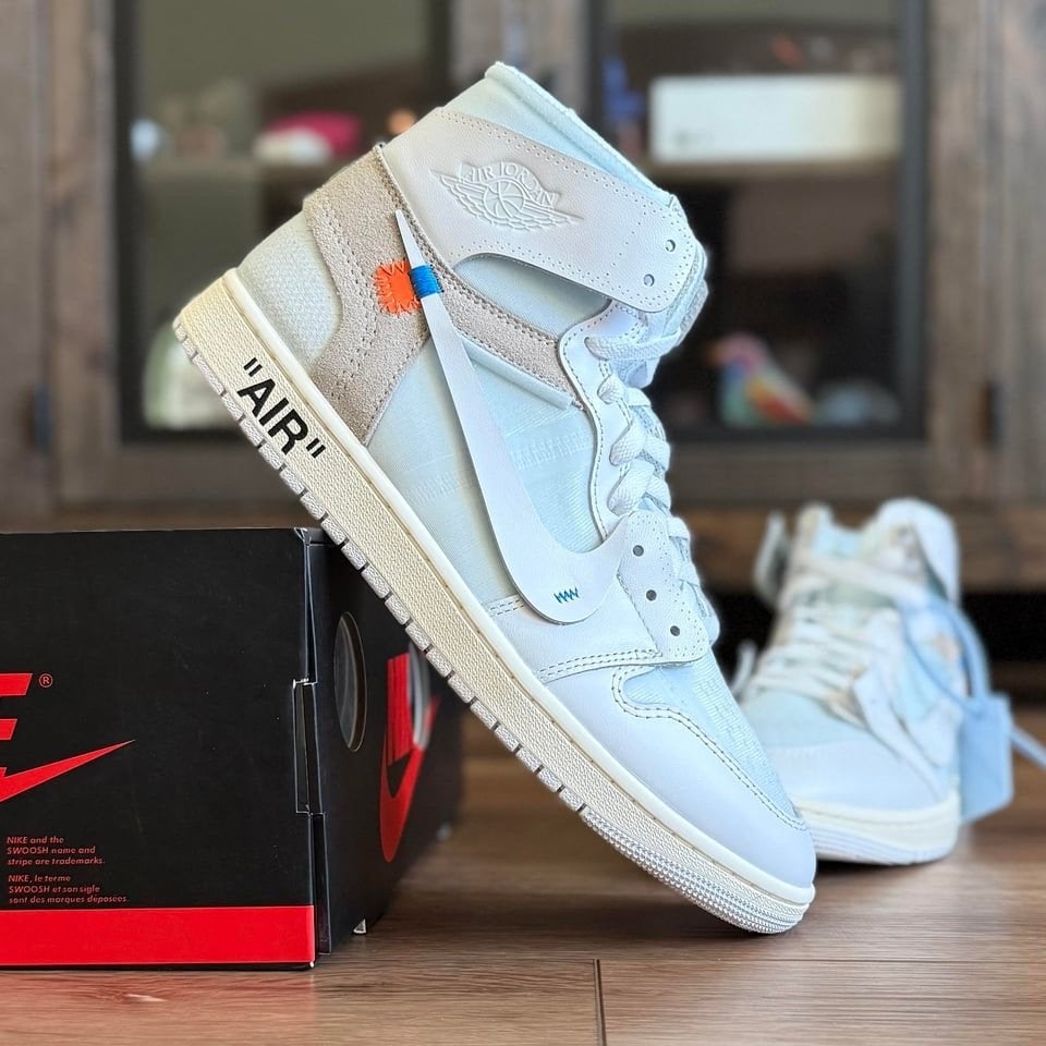 Nike Air Jordan 1 Off-White "AIR" Sneakers, Ophalen of Verzenden, Nieuw, Wit, Sneakers of Gympen