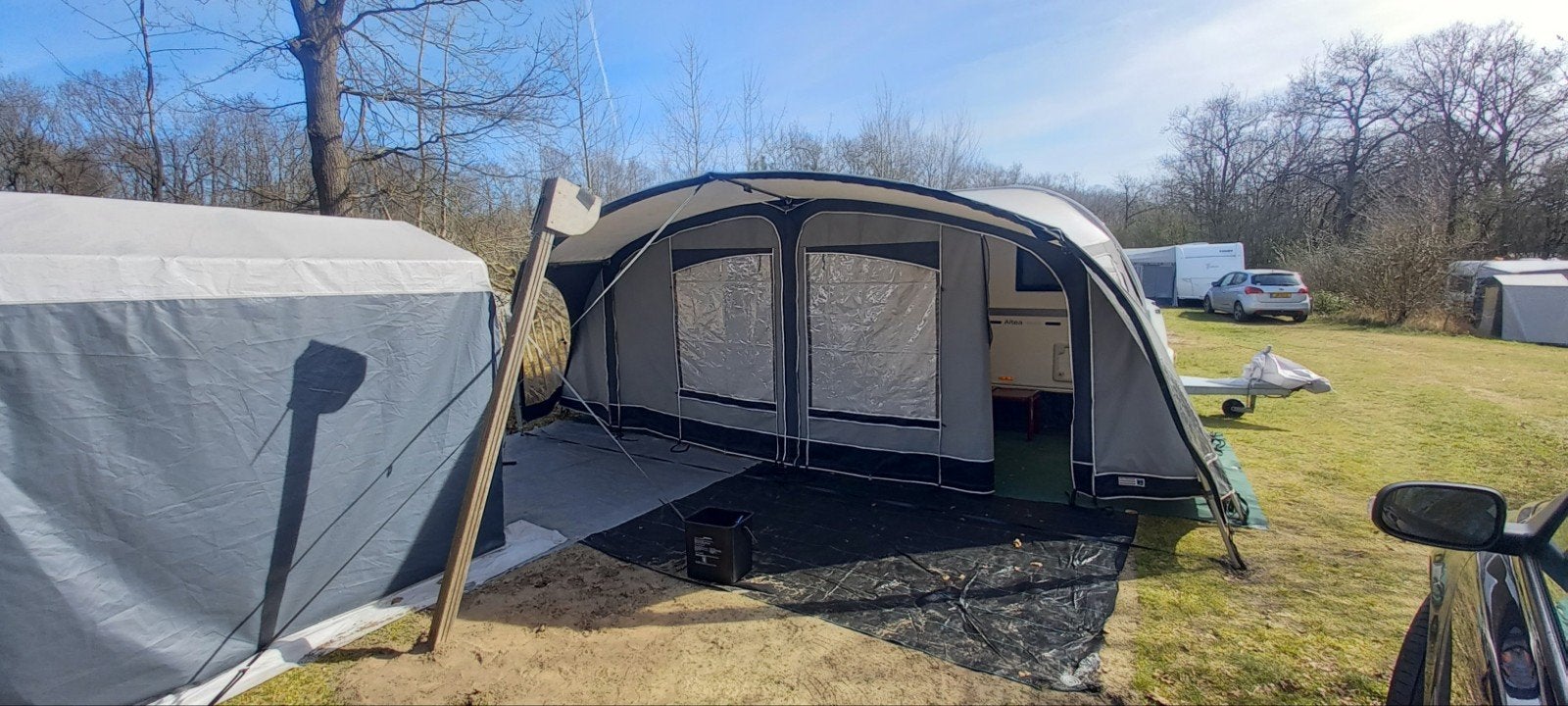 Ruime voortent voor caravan of camper, Ophalen, Gebruikt