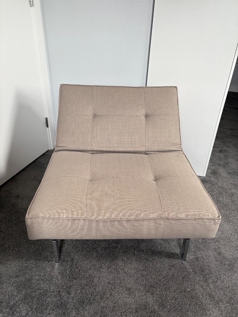Innovation Living Splitback Design fauteuil neerklapbaar, Ophalen, Deens modernism, 75 tot 100 cm, Zo goed als nieuw