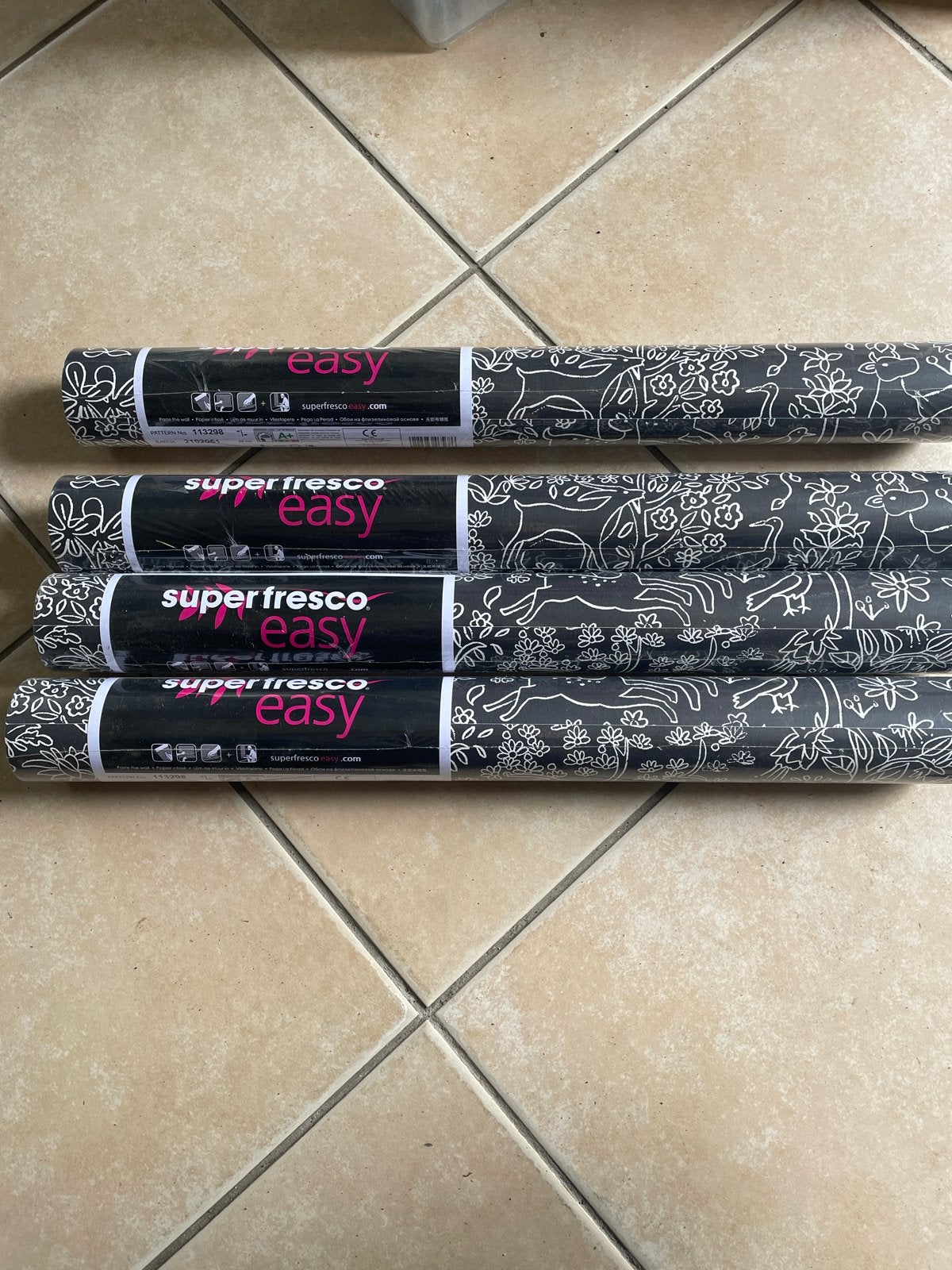 Superfresco Easy Behang - Dieren en Natuur Patroon, Ophalen of Verzenden, 25 tot 50 m², Zwart