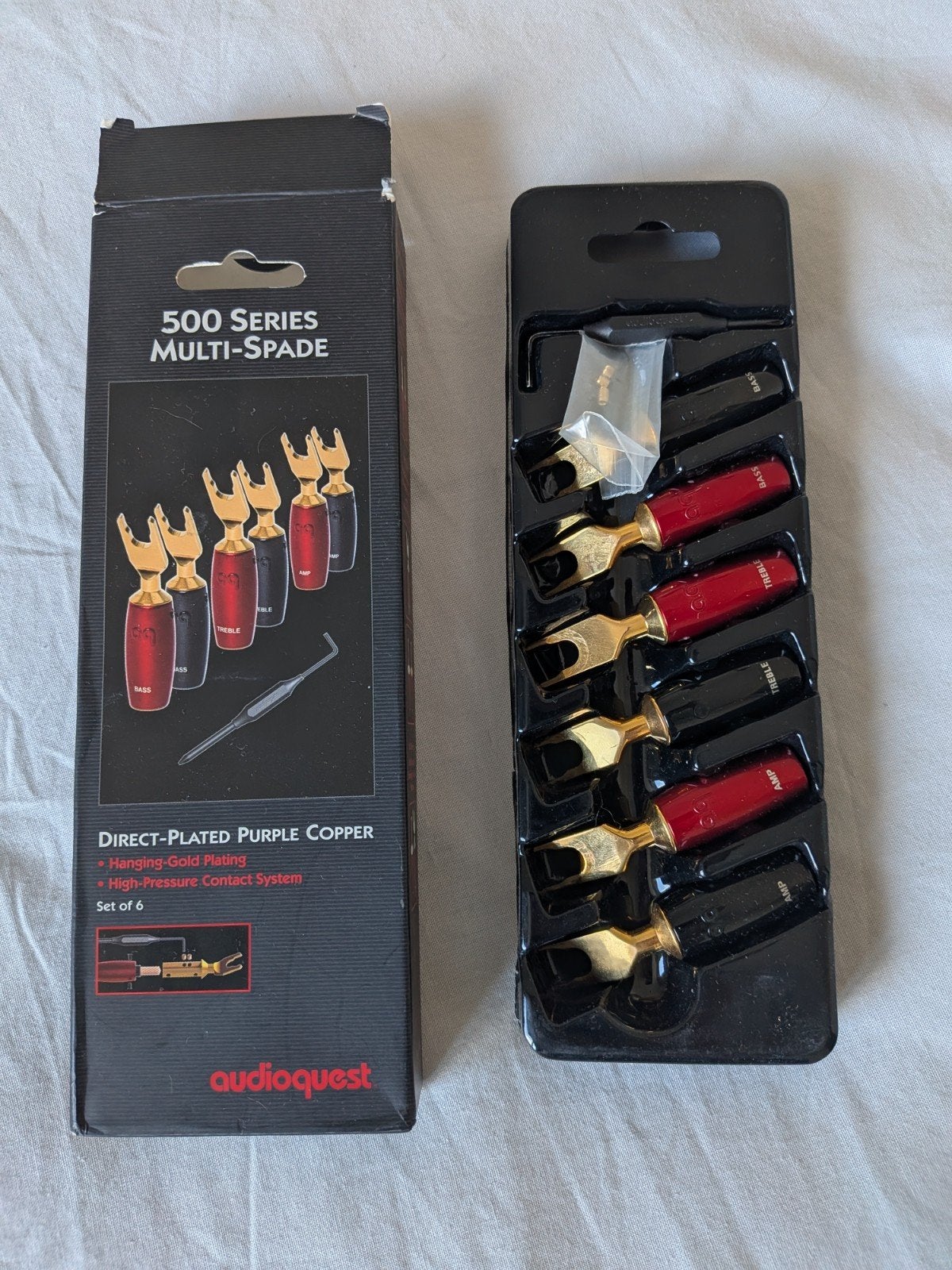 AudioQuest 500 Series Multi-Spade Connectoren, Ophalen of Verzenden, Nieuw, Minder dan 2 meter, Luidsprekerkabel