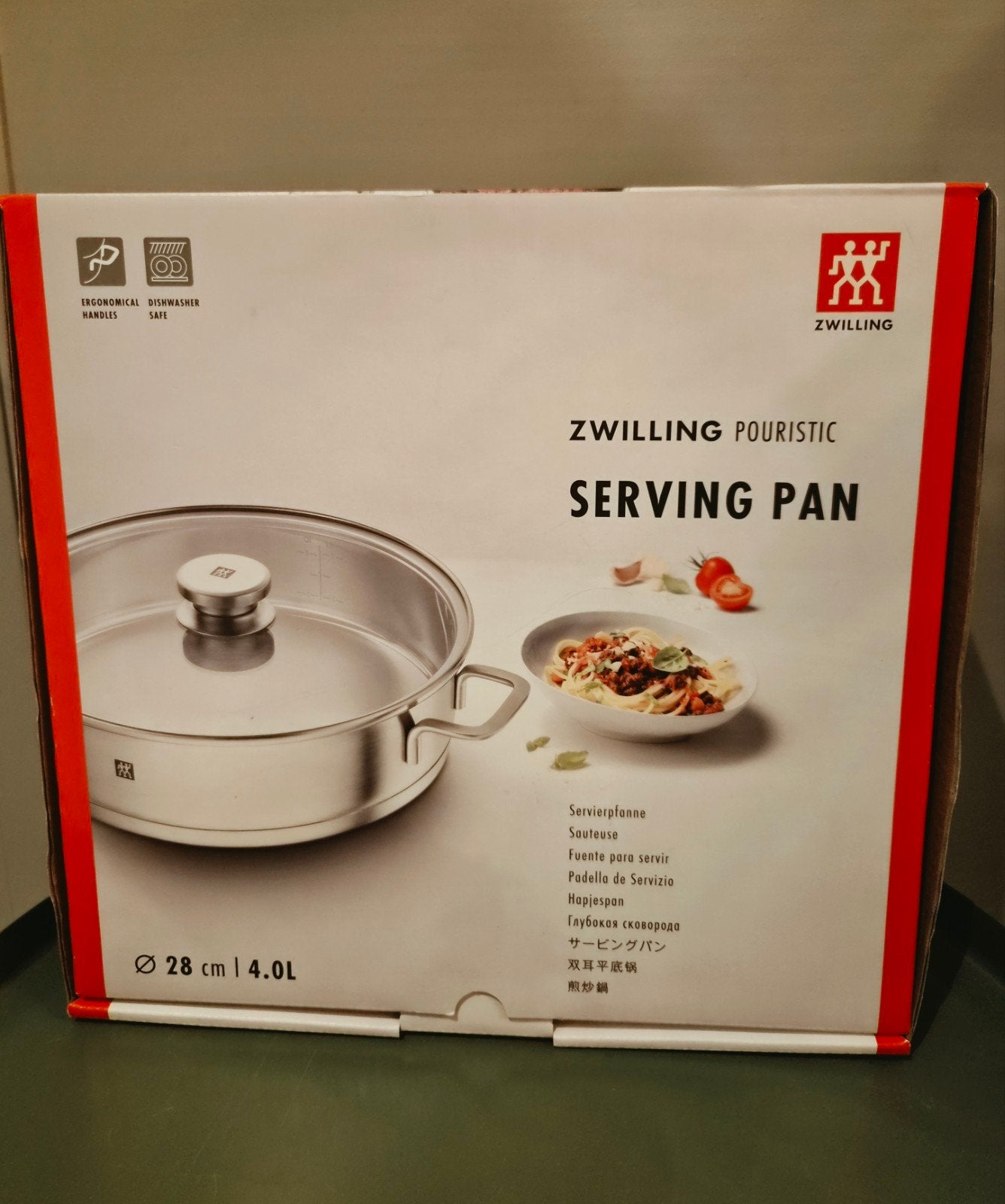 Zwilling Serveerpan hapjespan 28 cm 4 liter RVS - Nieuw, Huis en Inrichting, Geschikt voor inductie, Nieuw, Ophalen of Verzenden