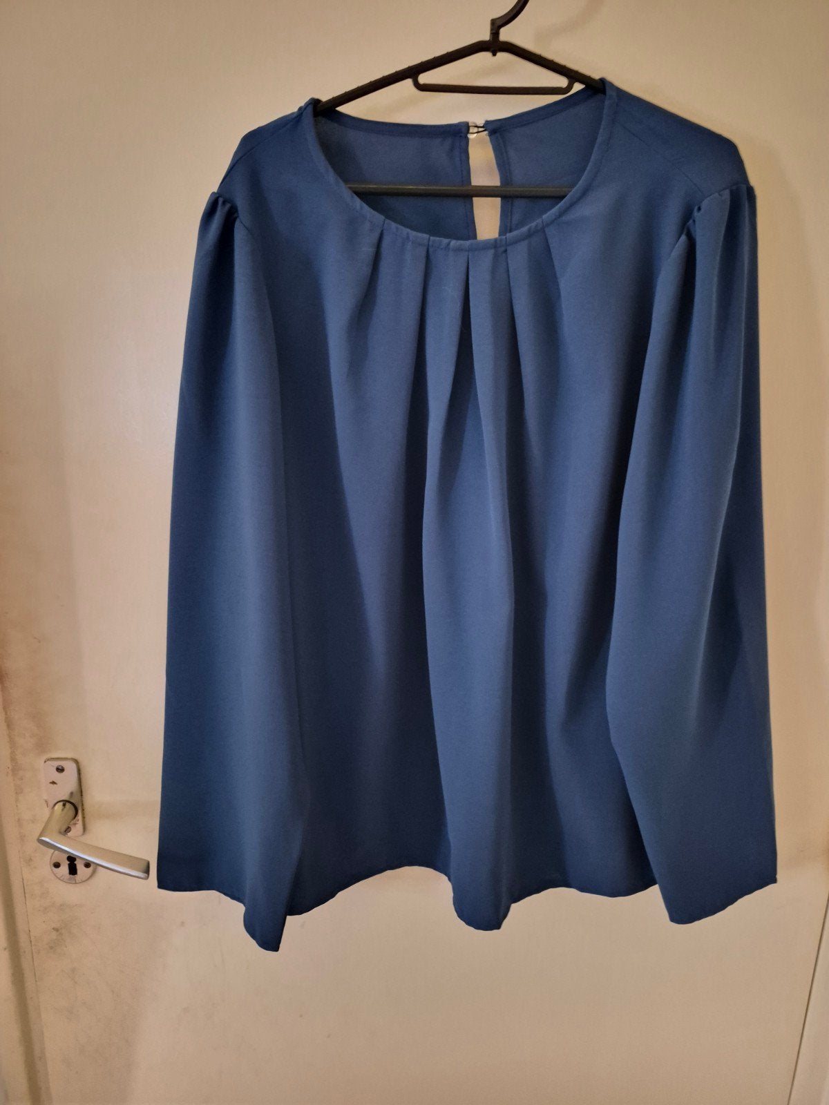 Shein Curve 1XL Blauwe Blouse met Lange Mouwen, Kleding | Dames, Blauw, Maat 46/48 (XL) of groter, Ophalen of Verzenden, Zo goed als nieuw
