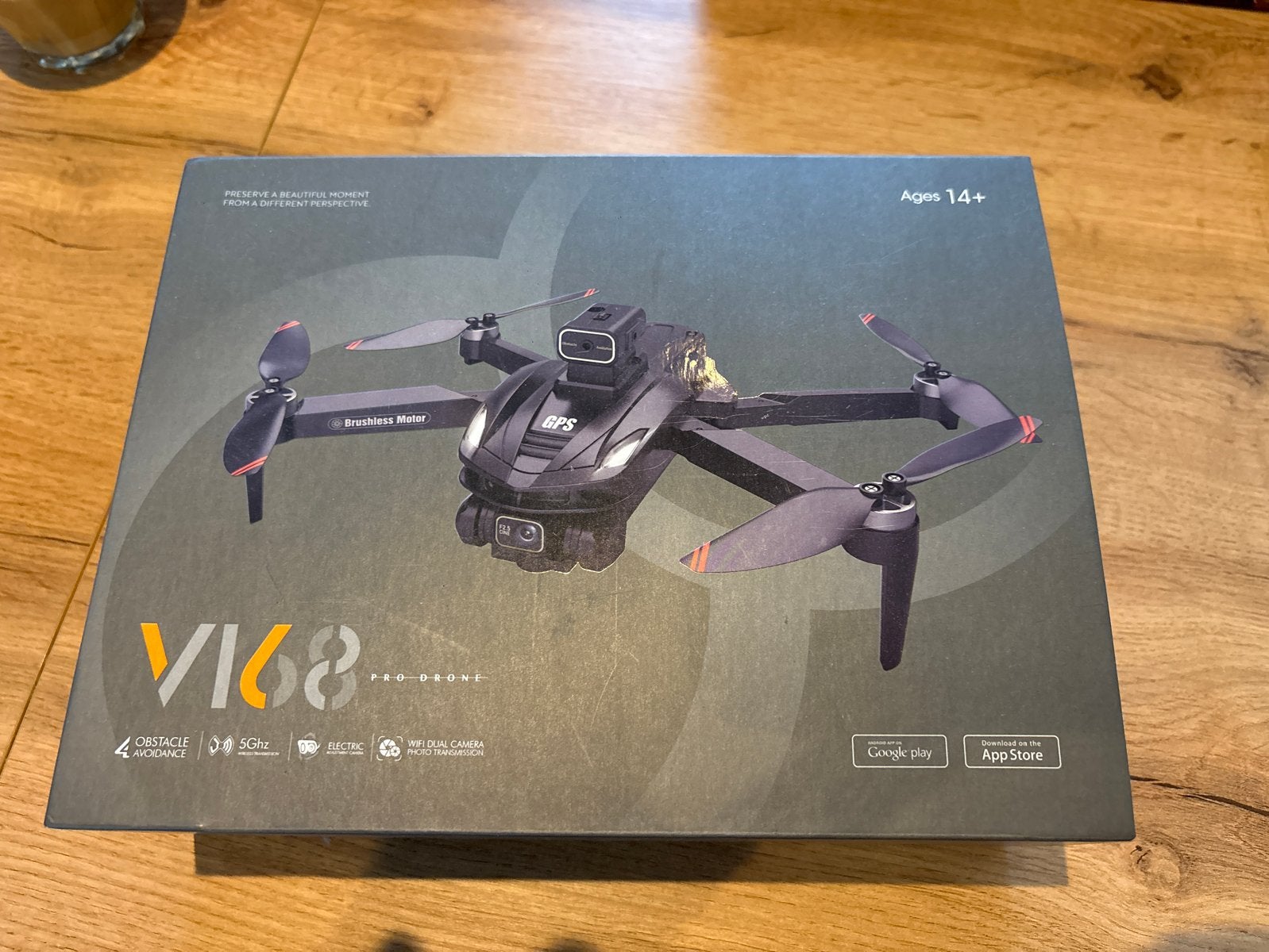 V168 Pro Drone met 4K camera en obstakelontwijking, 250 tot 900 gram, Cameradrone, Overige merken, Obstakel-ontwijking