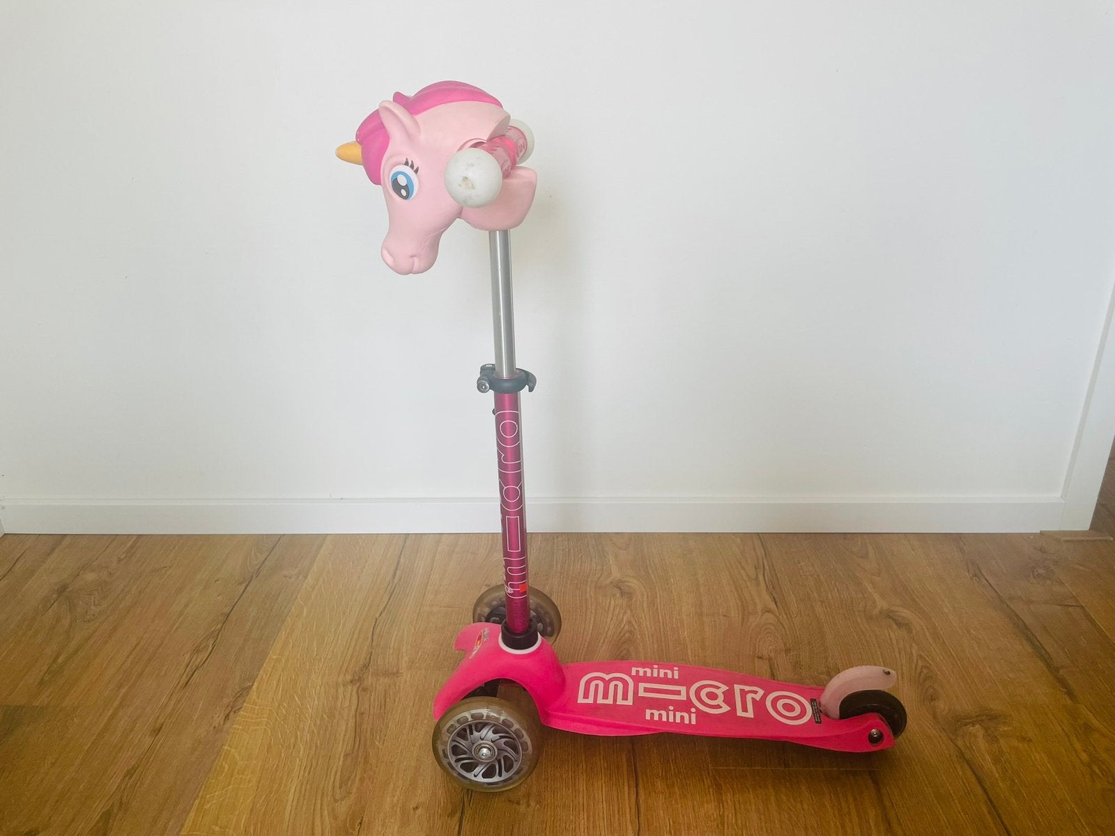 Kinderstep Mini Micro roze met Unicorn eenhoorn – 3 wielen, Ophalen, Gebruikt, Gewone step