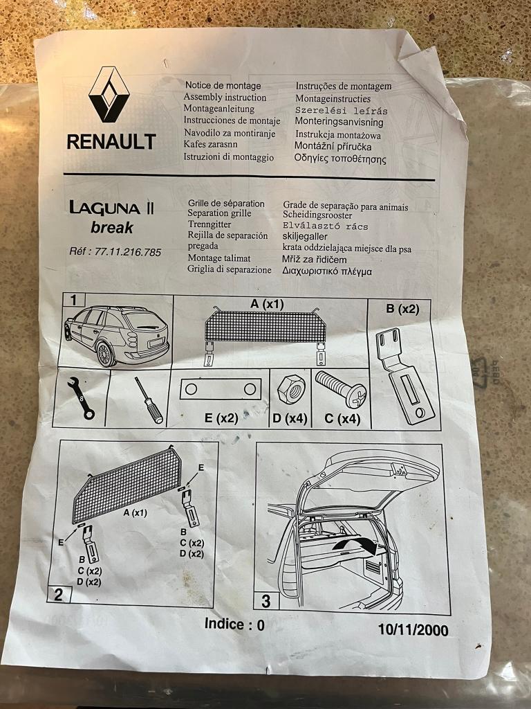 Renault Laguna (stationcar) Bagagerek, Auto diversen, Bagagerekken, Ophalen of Verzenden, Zo goed als nieuw