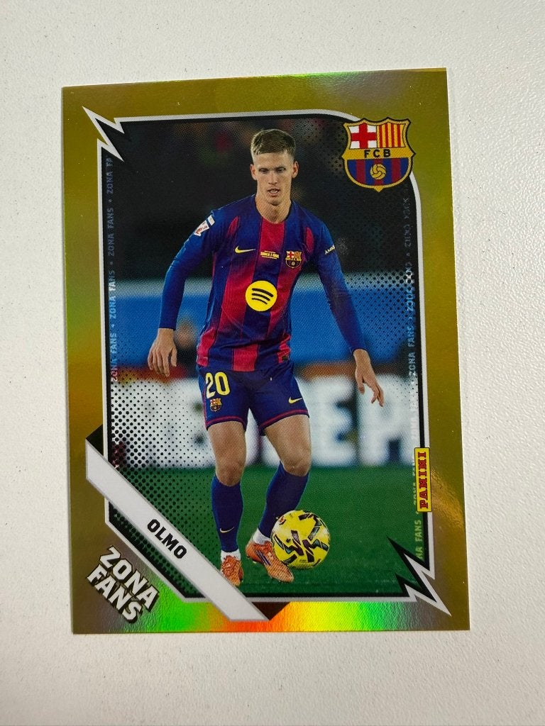 Dani Olmo Gold Zona Fans Panini Club FC Barcelona 2025-26, Ophalen of Verzenden, Nieuw, Buitenlandse clubs, Poster, Plaatje of Sticker