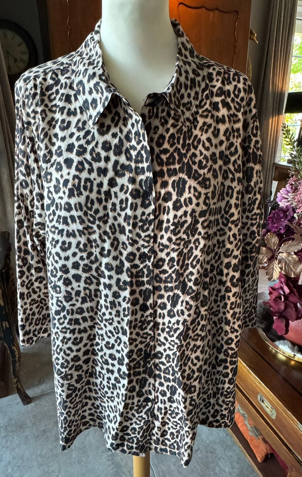 Cream blouse, Ophalen of Verzenden, Zo goed als nieuw, Maat 46/48 (XL) of groter, Bruin