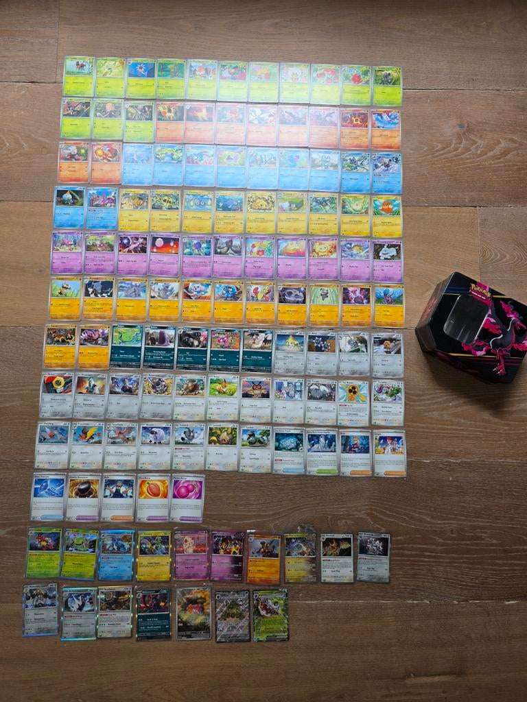 Grote verzameling Stellar crown Pokémon kaarten met doos, Ophalen of Verzenden, Gebruikt, Meerdere kaarten