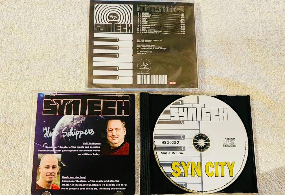 2 Syntech cd’s Sin City getekend Huib Schippers Atmospheres, Ophalen of Verzenden, Bonusmateriaal, Electronic, Nieuw in verpakking