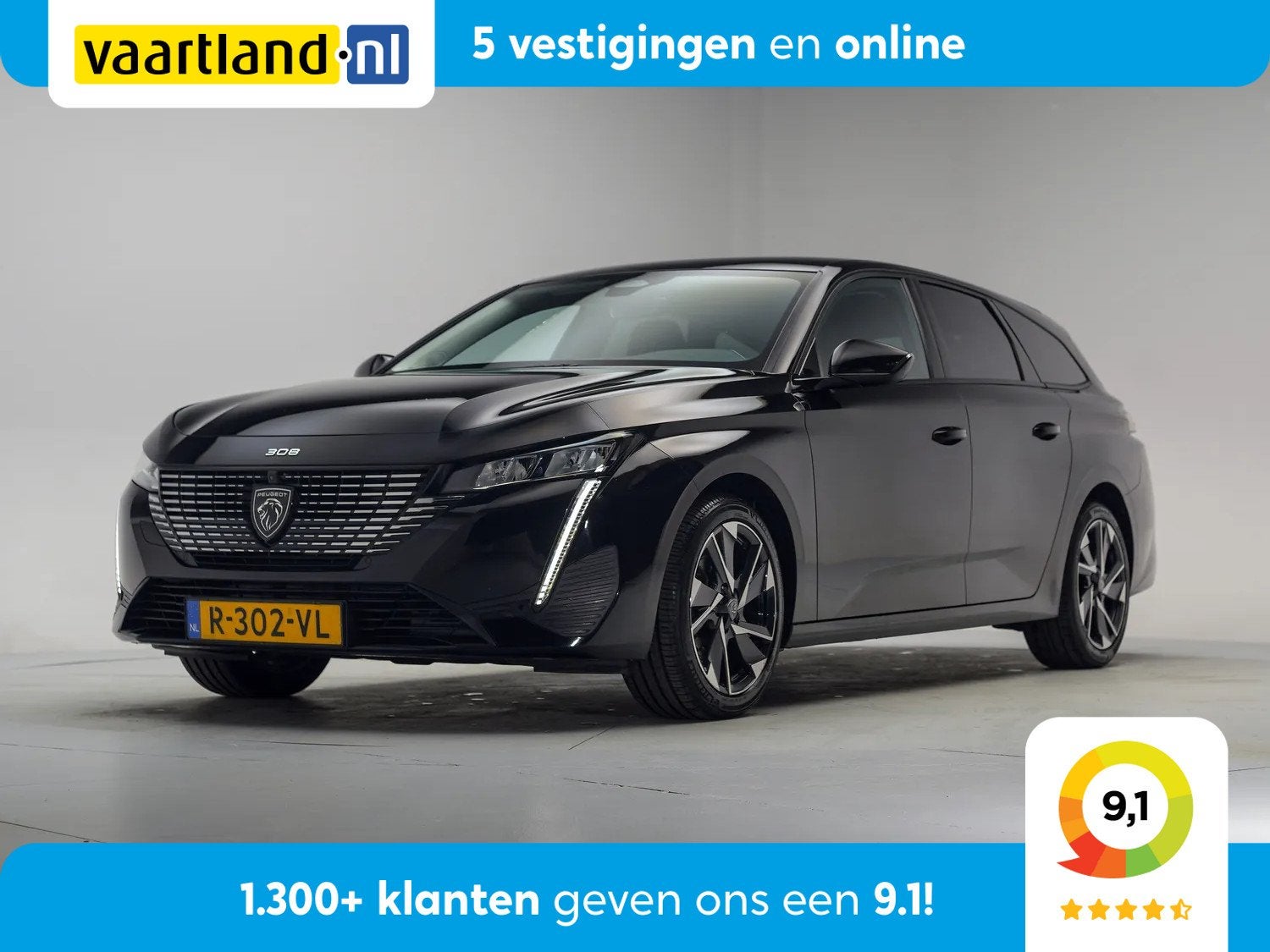 Peugeot 308 1.2 PureTech Allure Pack Business [ RGR-Sportsto, Auto's, Voorwielaandrijving, 680 kg, 1199 cc, Zwart