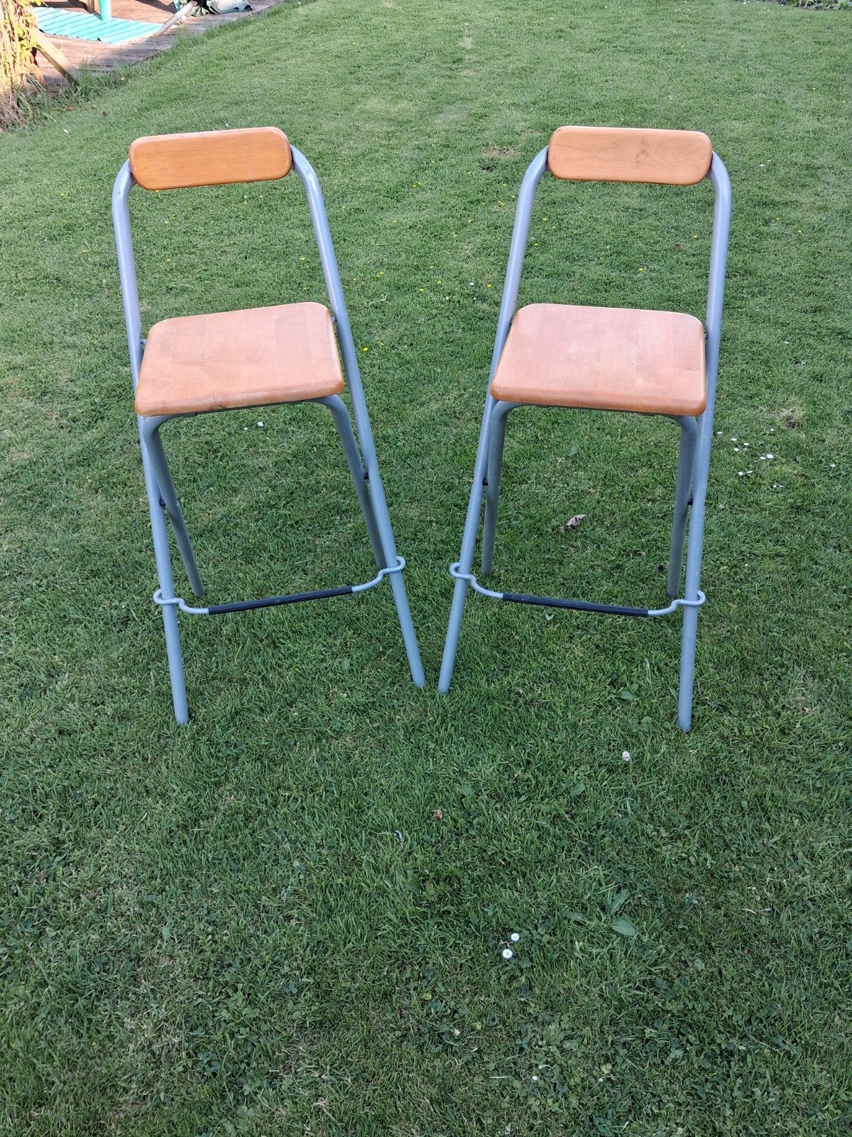Inklapbare barkrukken, Huis en Inrichting, Barkrukken, 1 kruk, Ophalen, 60 tot 90 cm