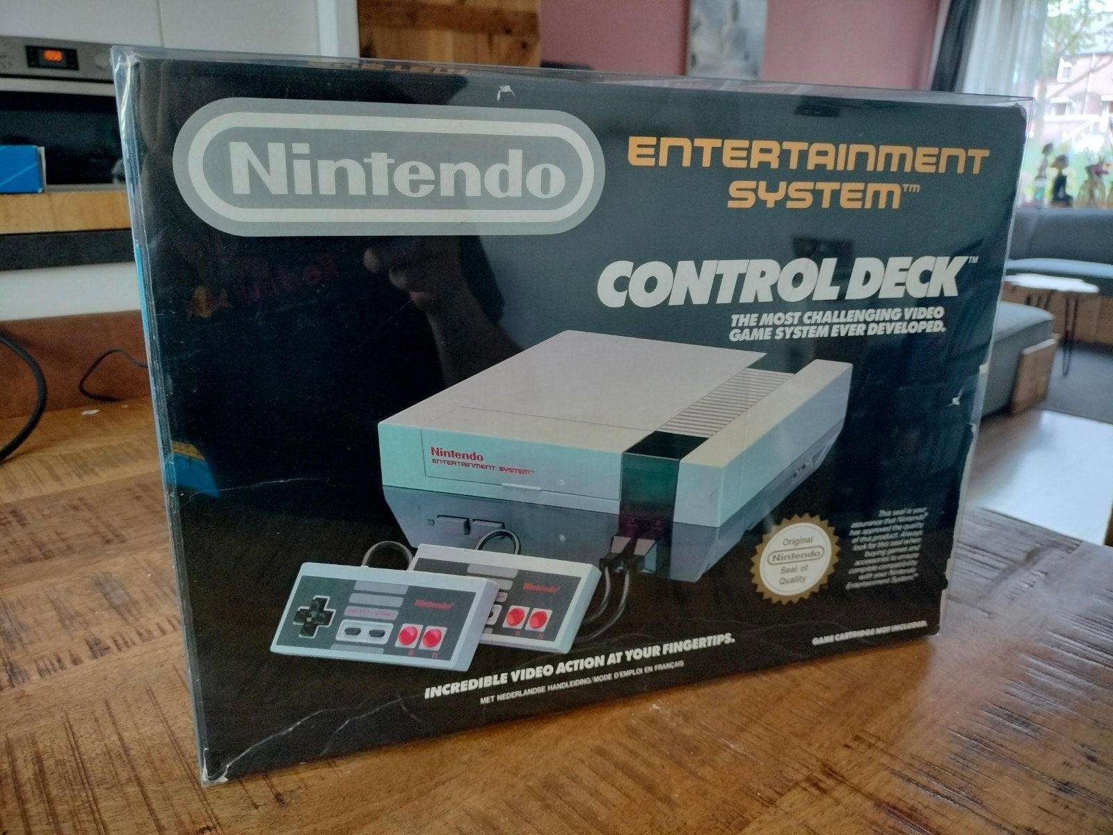 Nintendo  (NES) Control Deck in doos, Spelcomputers en Games, Spelcomputers | Nintendo NES, Gebruikt, Met 2 controllers, Ophalen of Verzenden