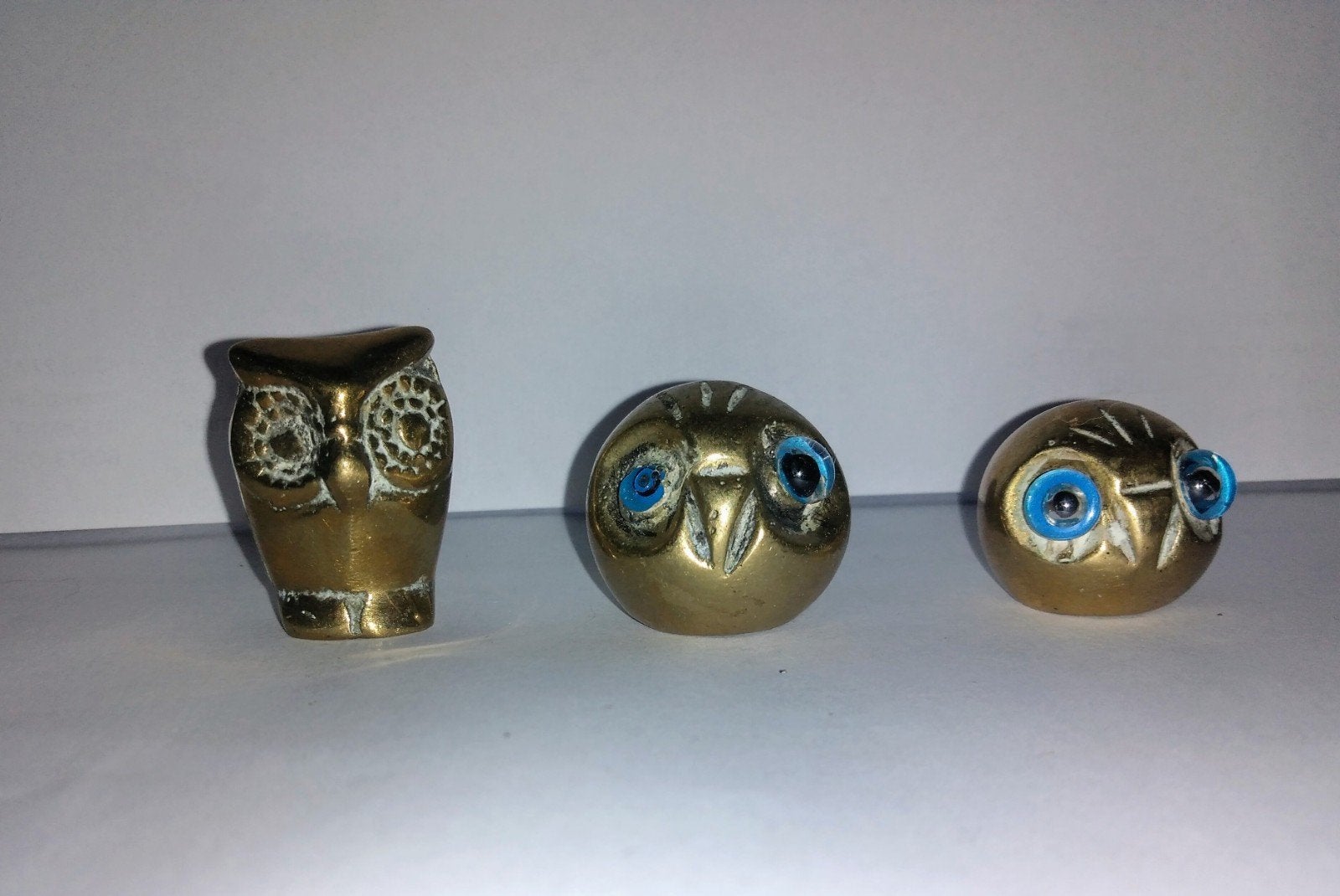 Collectie van 16 uilen: 15 brons, 1 tin, Antiek en Kunst, Antiek | Koper en Brons, Verzenden