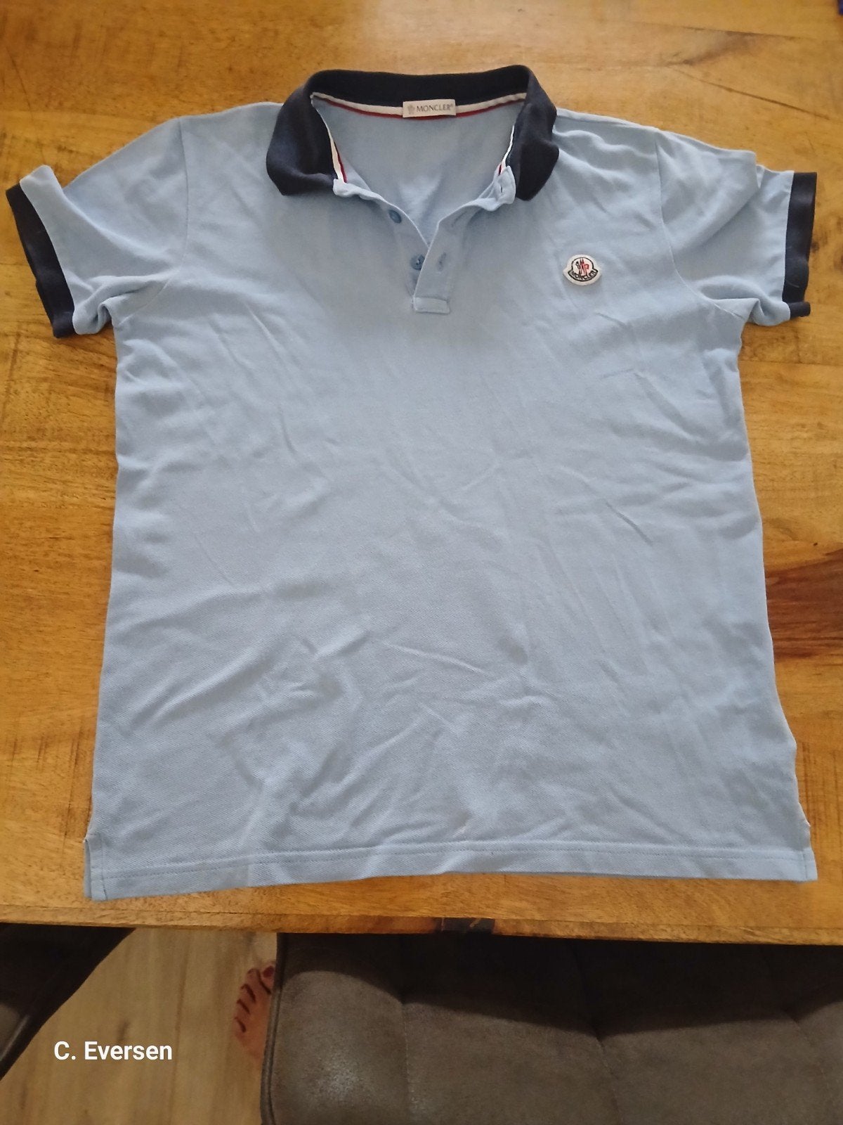 Moncler polo  maat 164 / 14 jaar, Gebruikt, Moncler, Ophalen of Verzenden, Shirt of Longsleeve