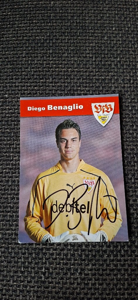 Spelerskaart met handtekening; Diego Benaglio # Stuttgart, Ophalen of Verzenden, Nieuw, Buitenlandse clubs, Spelerskaart