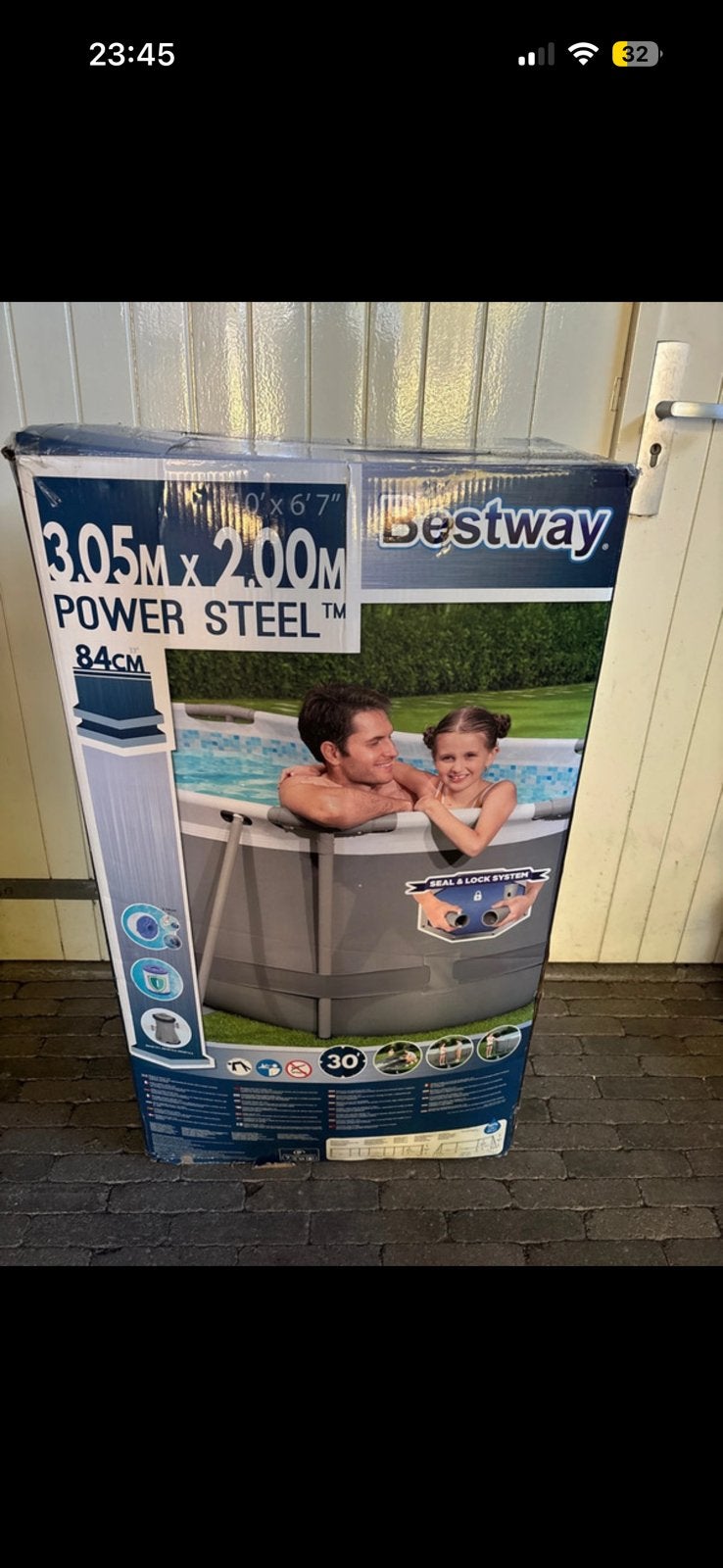 Bestway zwembad 305x2 powersteel compleet, Ophalen, Zo goed als nieuw, Opzetzwembad, Rechthoekig