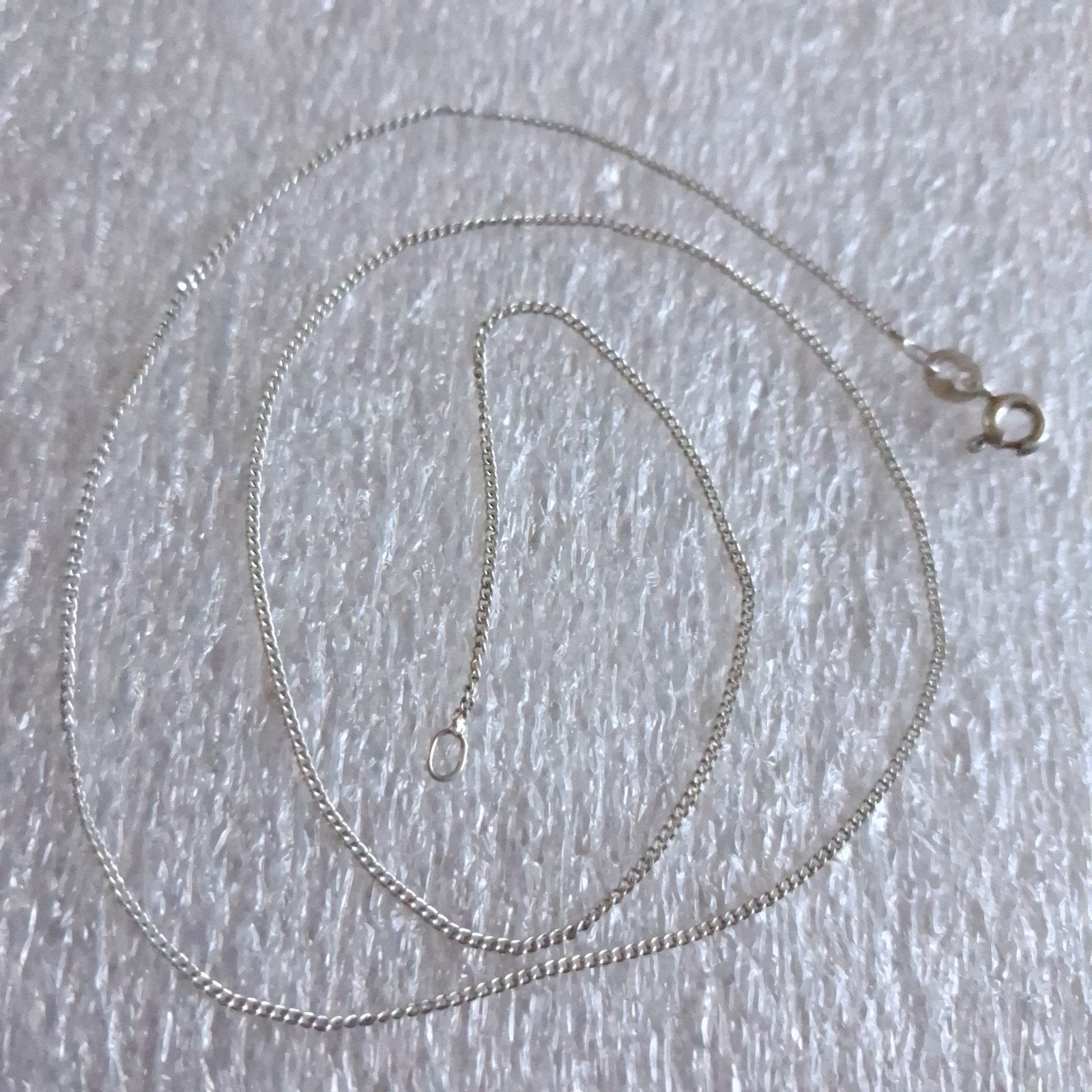 Ragfijne Zilveren Halsketting Sterling 42,5 cm, Verzenden, Zo goed als nieuw, Zilver, Zilver