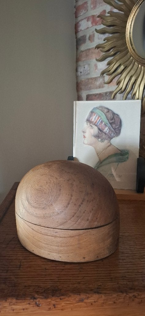 Oude houten hoedenmal - hoedenblok - milliners hat block, Ophalen of Verzenden