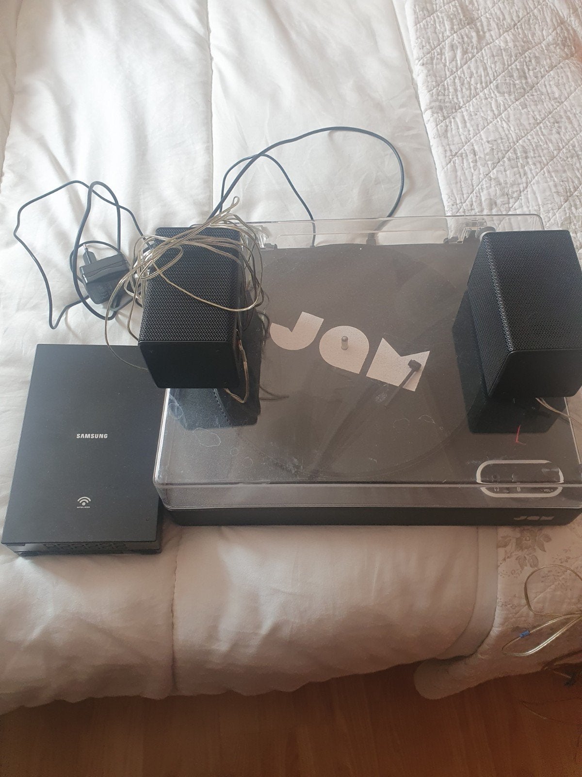 JAM Platenspeler met speakers en Samsung harde schijf, Ophalen of Verzenden, Gebruikt, Platenspeler, Overige merken
