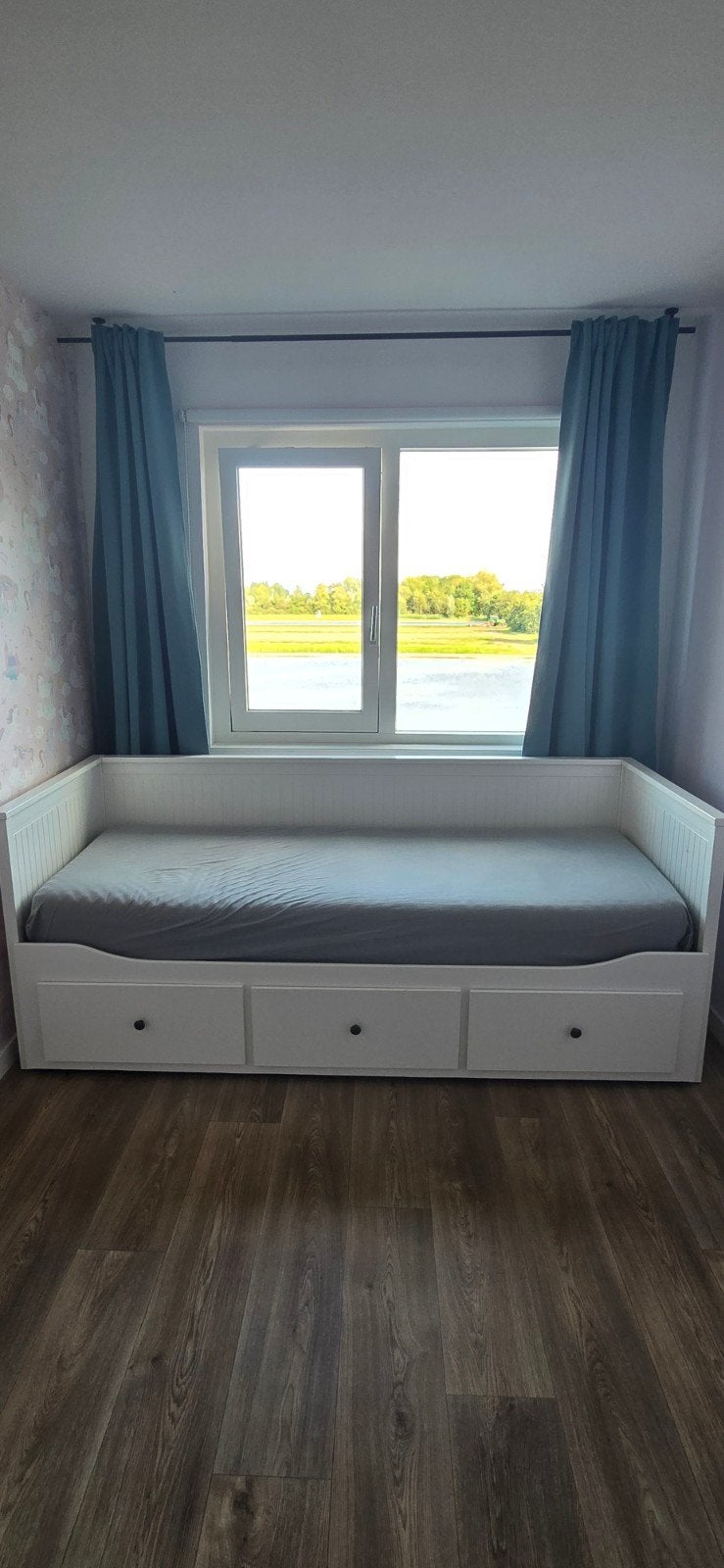 IKEA Hemnes Uitschuifbed met 3 Opberglades, Ophalen, Wit, Tweepersoons, 80 cm