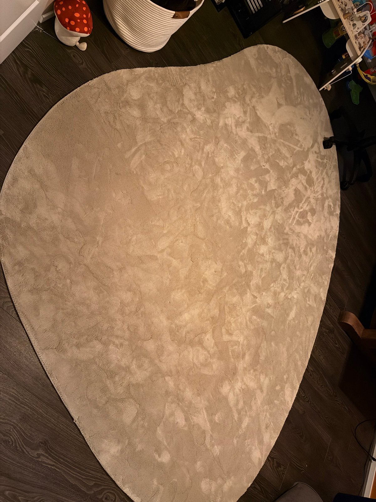 Organisch laagpolig vloerkleed - 3x2m, zo goed als nieuw, Ophalen, Beige, Zo goed als nieuw, 200 cm of meer