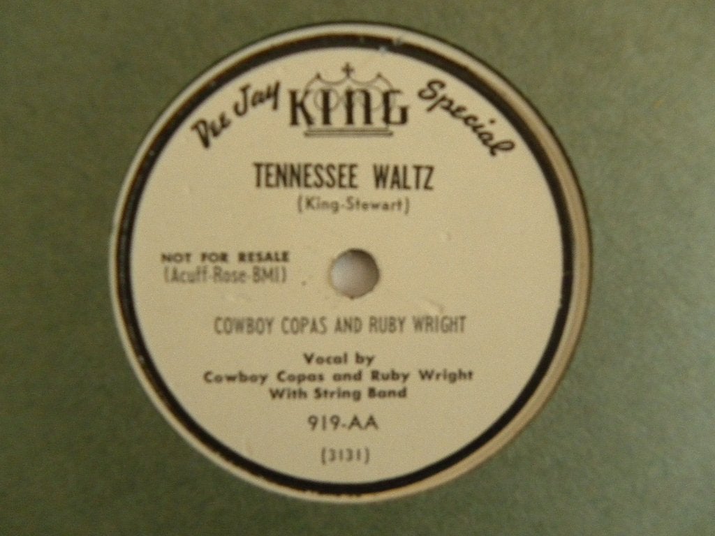 78 Toerenplaat Cowboy Copas And Ruby Wright - Promo, Gebruikt, 10 inch, Promo, Ophalen of Verzenden