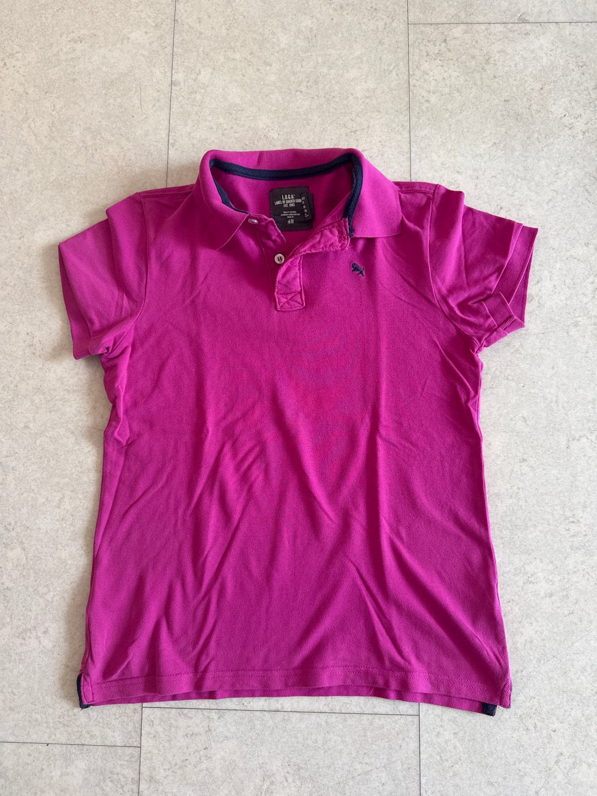 H&M jongens Roze Polo Shirt Maat 146-152, Ophalen of Verzenden, Zo goed als nieuw, Jongen, Shirt of Longsleeve