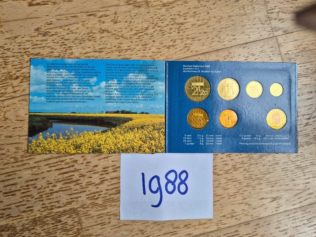 FDC Muntset Nederland 1988, Verzenden, Koningin Beatrix, Overige waardes, Setje