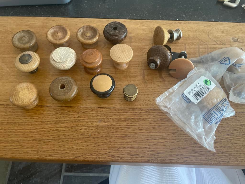 Houten deurknoppen - Diverse maten en stijlen, Ophalen of Verzenden, Nieuw, Overige materialen, Overige typen