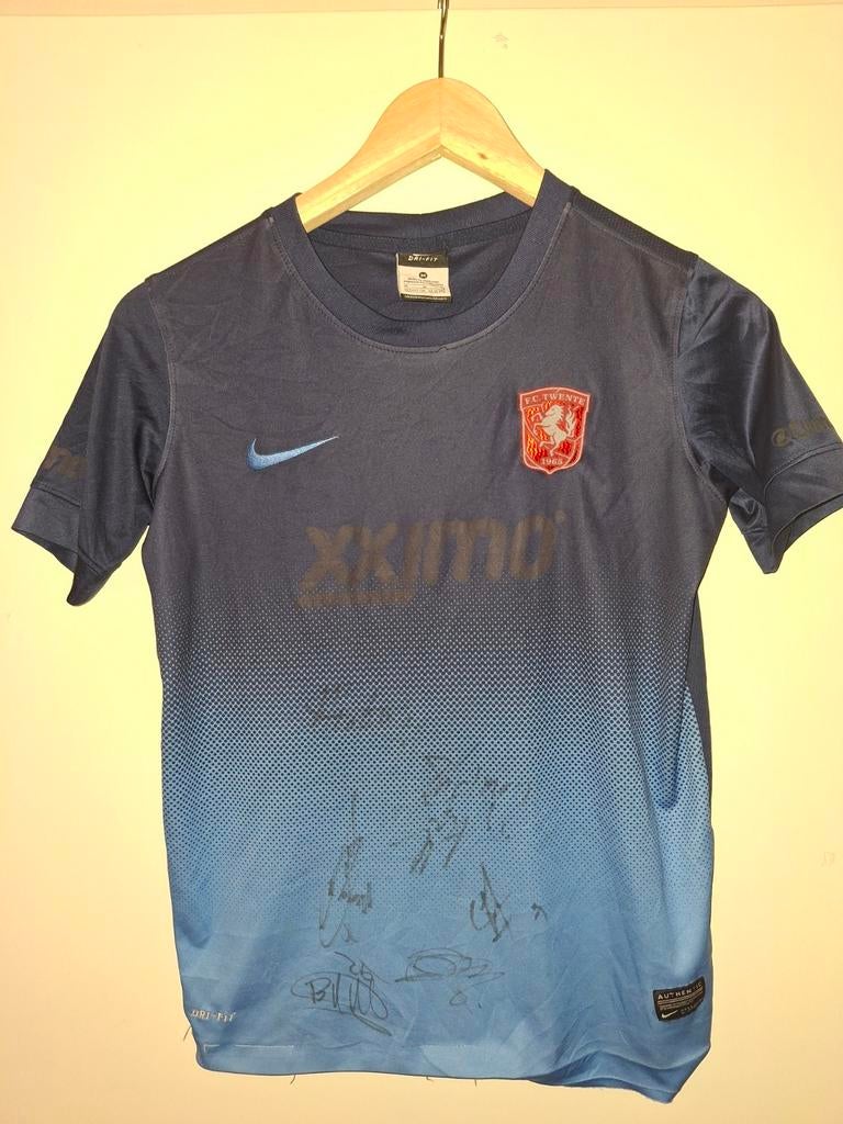 Fc Twente uitshirt 2013-2014 Gesigneerd selectie verwassen, Maat XS of kleiner, Ophalen of Verzenden, Zo goed als nieuw, Shirt
