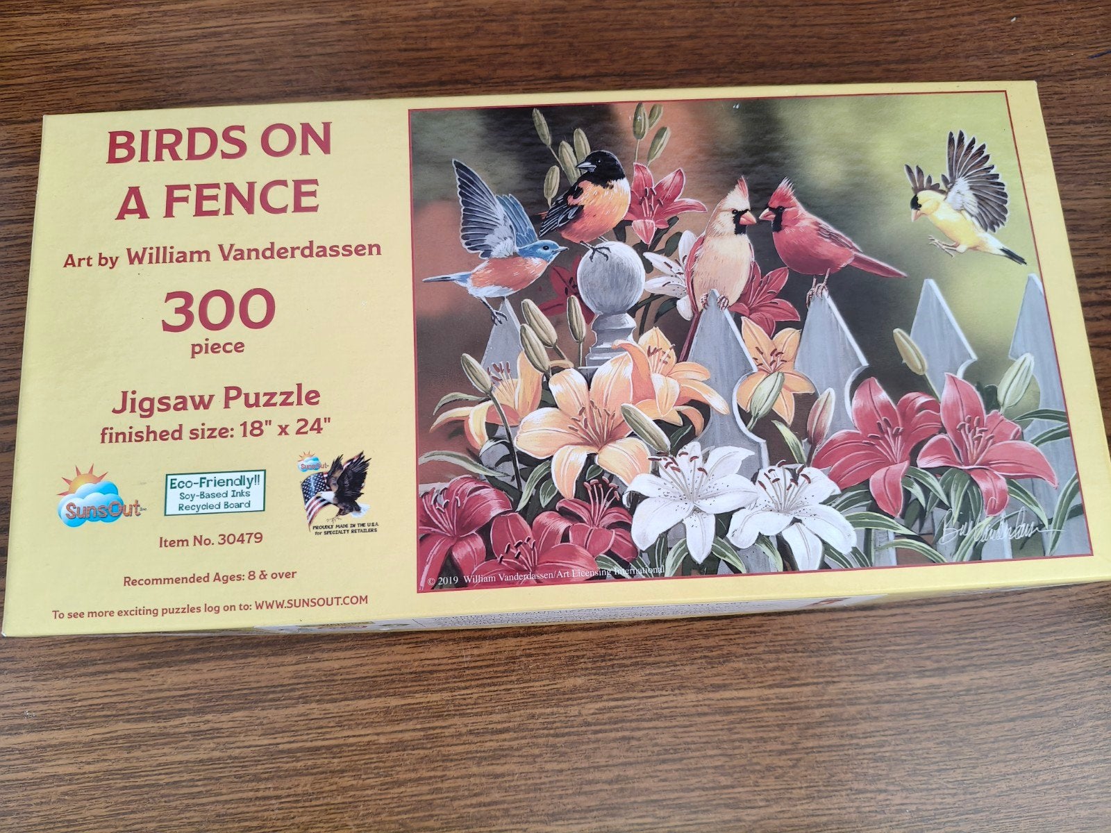 Birds on a Fence Legpuzzel 300 grote puzzelstukken, Ophalen of Verzenden, Minder dan 500 stukjes, Gebruikt, Legpuzzel