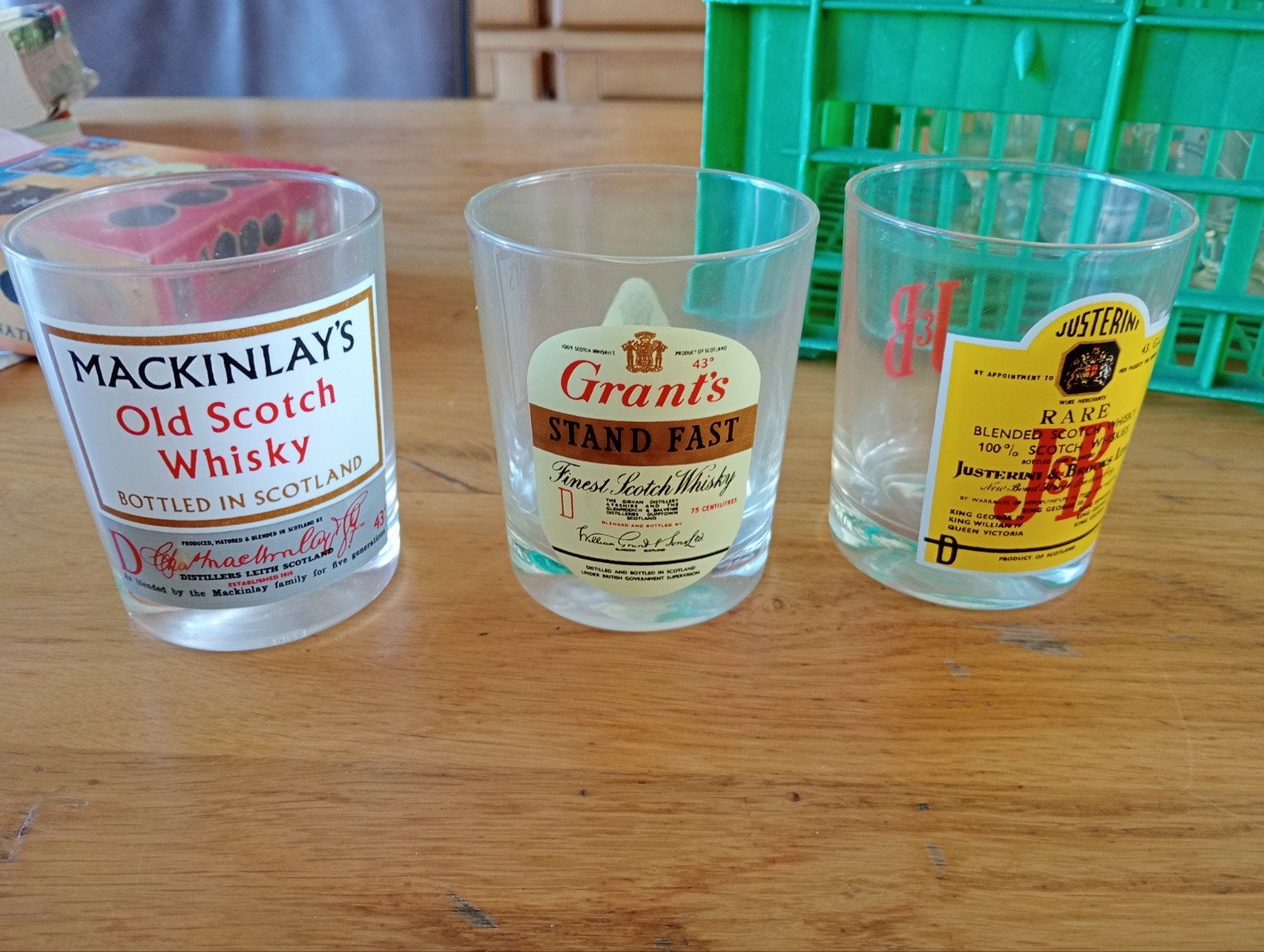 3 vintage whiskyglazen, Ophalen of Verzenden, Gebruikt, Overige typen