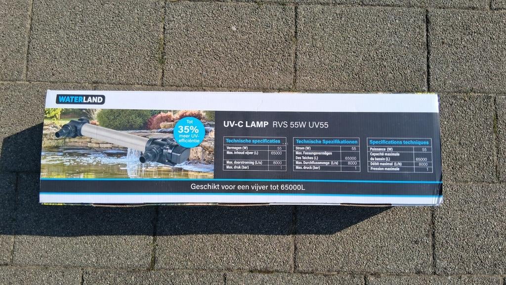 UV-C lamp RVS 55W UV55 Waterlamp, Ophalen of Verzenden, Zo goed als nieuw