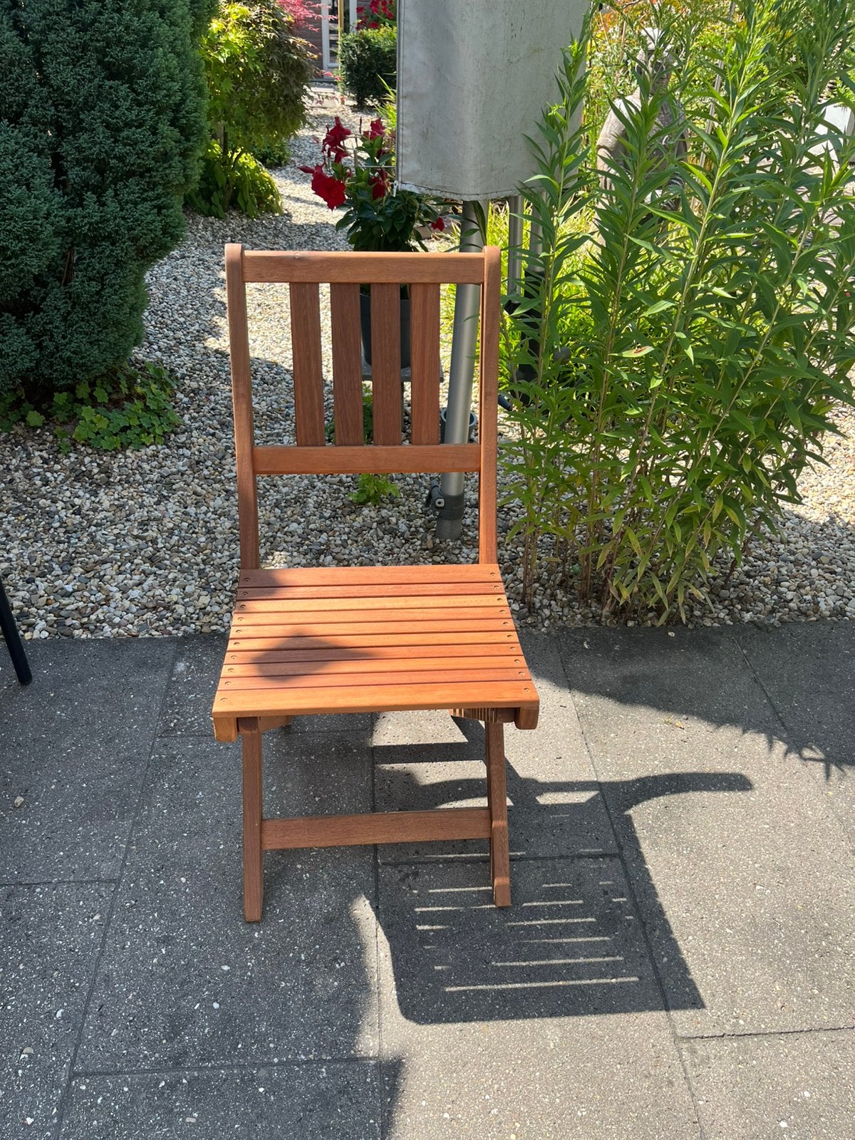 Massief teakhouten tuinstoel.., Tuin en Terras, Ophalen, Zo goed als nieuw, Teakhout, Inklapbaar