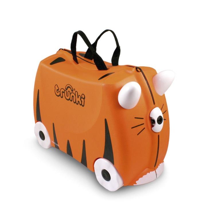 Trunki kinderkoffer Tipu tijger, Wieltjes, Hard kunststof, Info@hopsa.nl, Nieuw