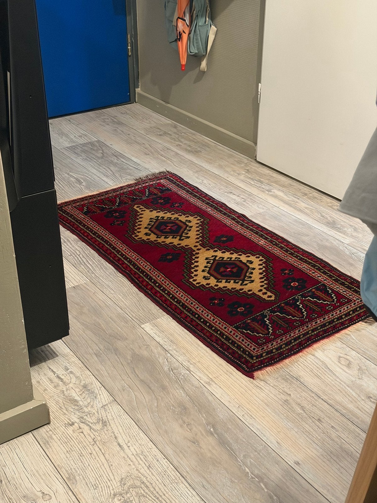 Prachtig handgeknoopt Perzisch tapijt, Ophalen, 100 tot 150 cm, 50 tot 100 cm, Zo goed als nieuw