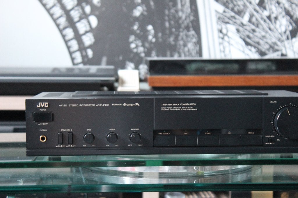 JVC AX-211 Stereo Geïntegreerde Versterker - Dynamic Super-A, JVC, Ophalen of Verzenden, Zo goed als nieuw, 60 tot 120 watt