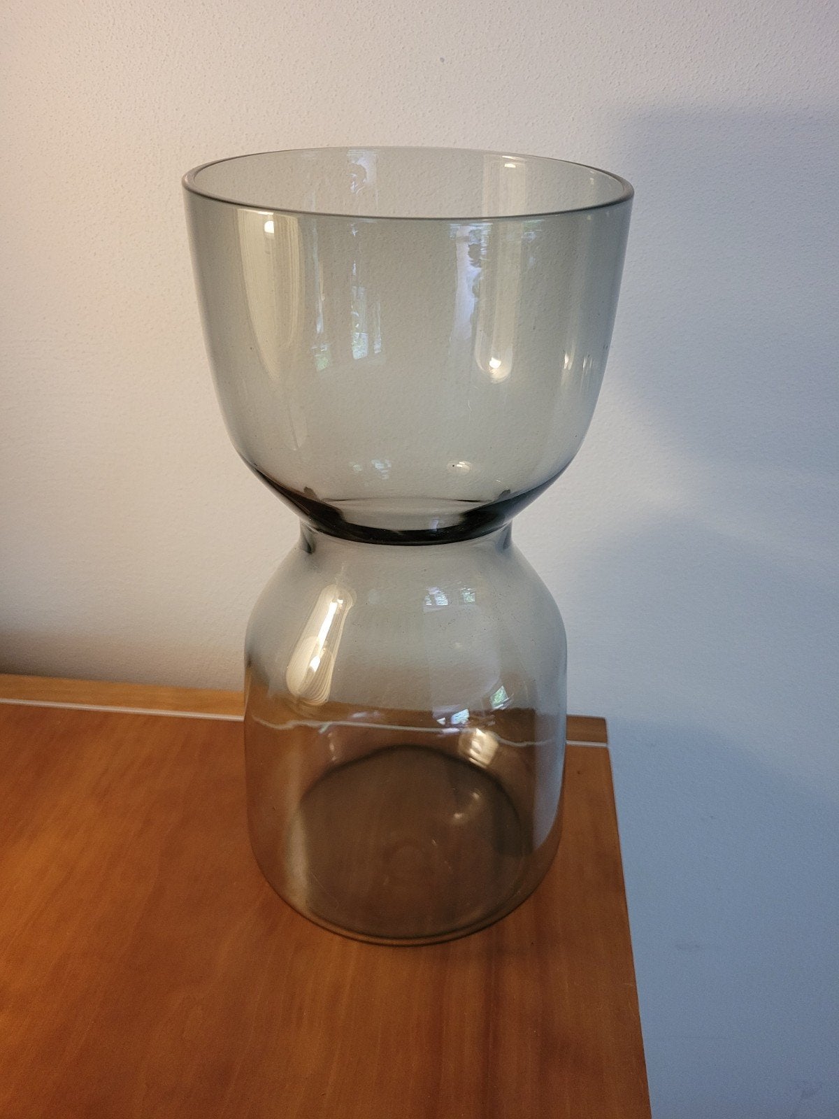 Stijlvolle glazen vaas, 30 cm Ikea, Ophalen of Verzenden, Glas, Zo goed als nieuw, Geschikt voor droogbloemen