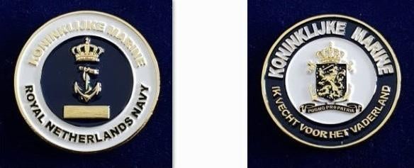Coin Kon. Marine 3.5 CM, Verzenden, Marine, Nederland, Embleem of Badge