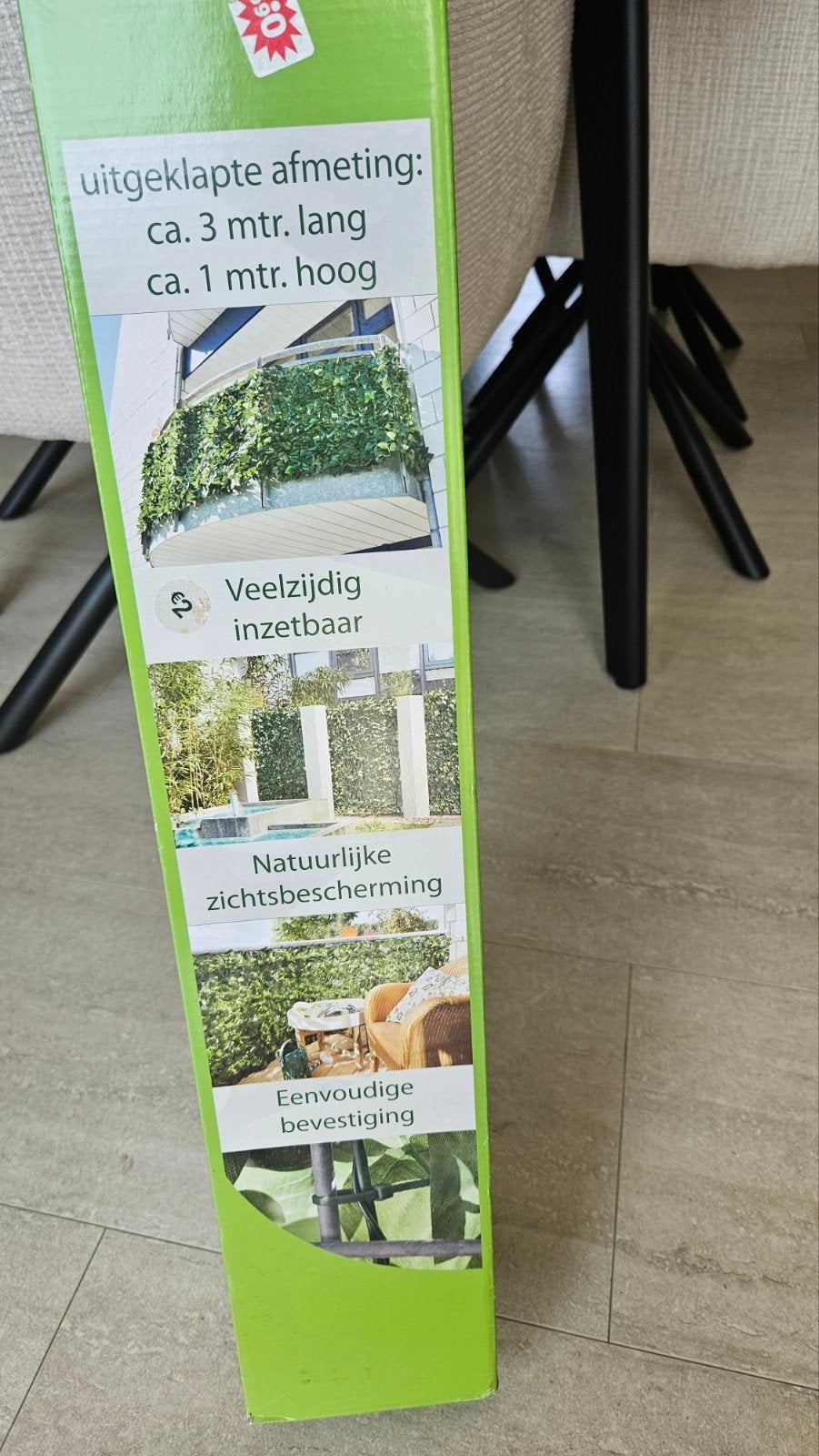 Kunstheg - 3 meter lang, 1 meter hoog, Tuin en Terras, Ophalen, Nieuw, Kunststof, Overige typen