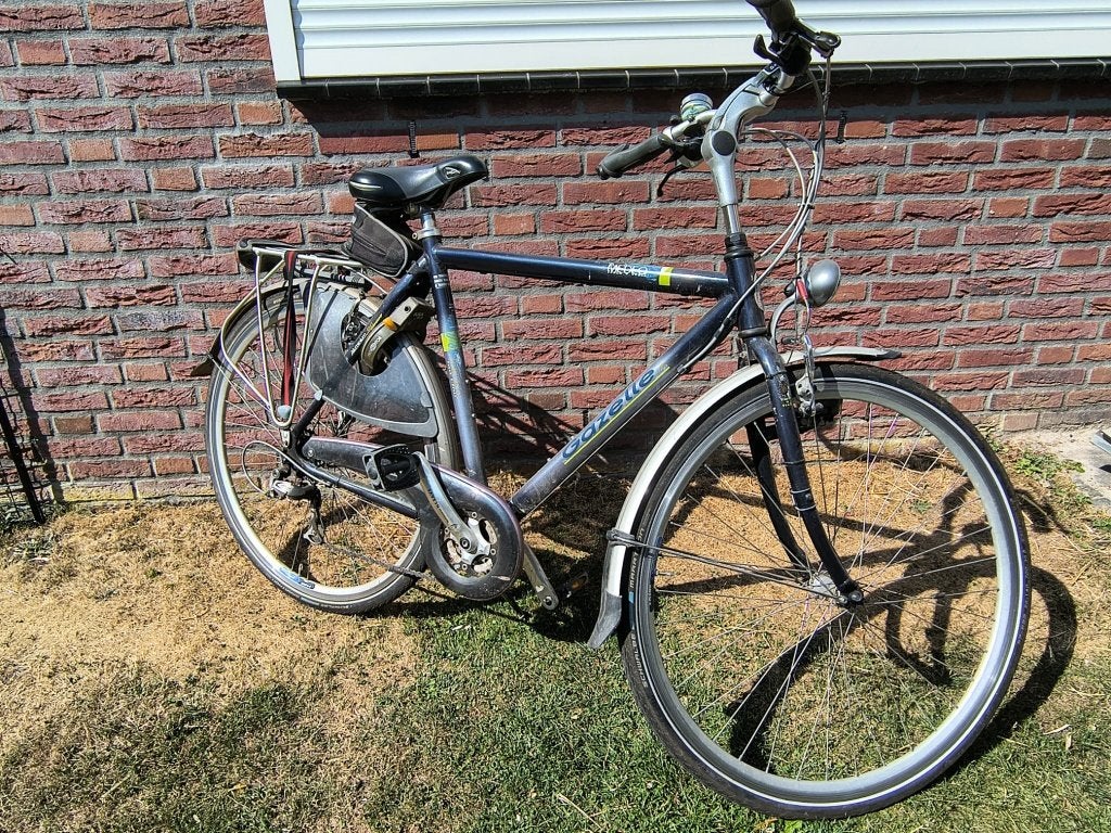 Te koop fiets + fietsendrager, Ophalen, Gebruikt, Overige merken