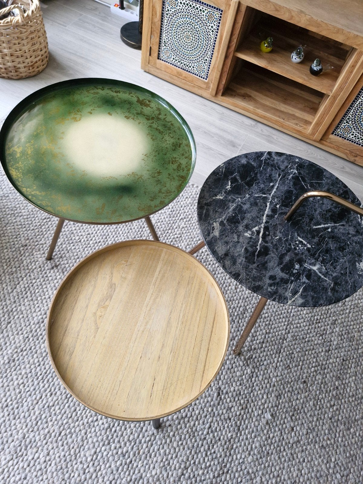 Salontafels rond, Huis en Inrichting, Minder dan 55 cm, Gebruikt, Rond, Ophalen