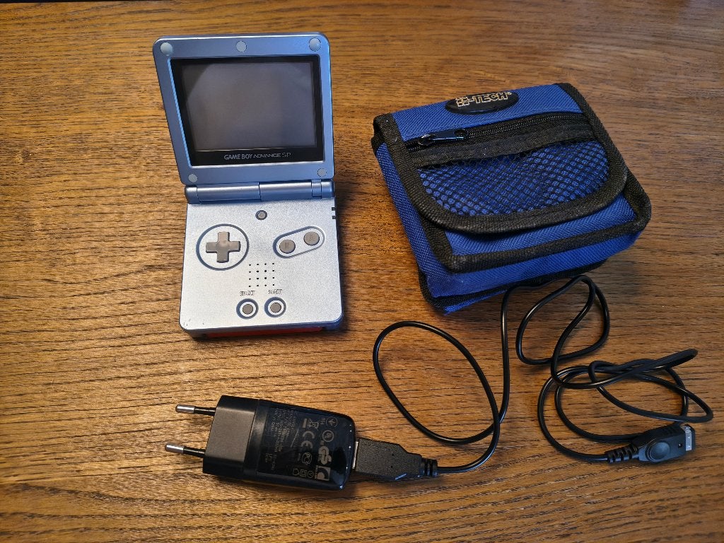 Nintendo Gameboy Advance SP incl. accessoires, Ophalen of Verzenden, Gebruikt, Game Boy Advance SP, Met beschermhoes of tas