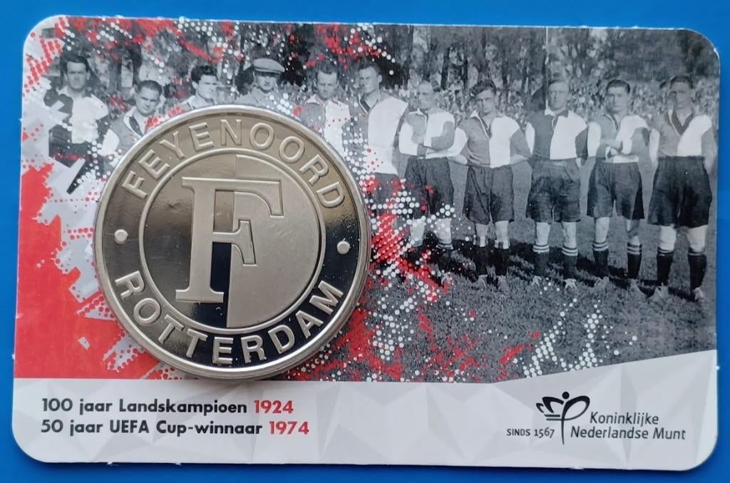 Nederland 2024 Feyenoord penning coincard + NFT, Verzenden, Overige materialen, Nederland