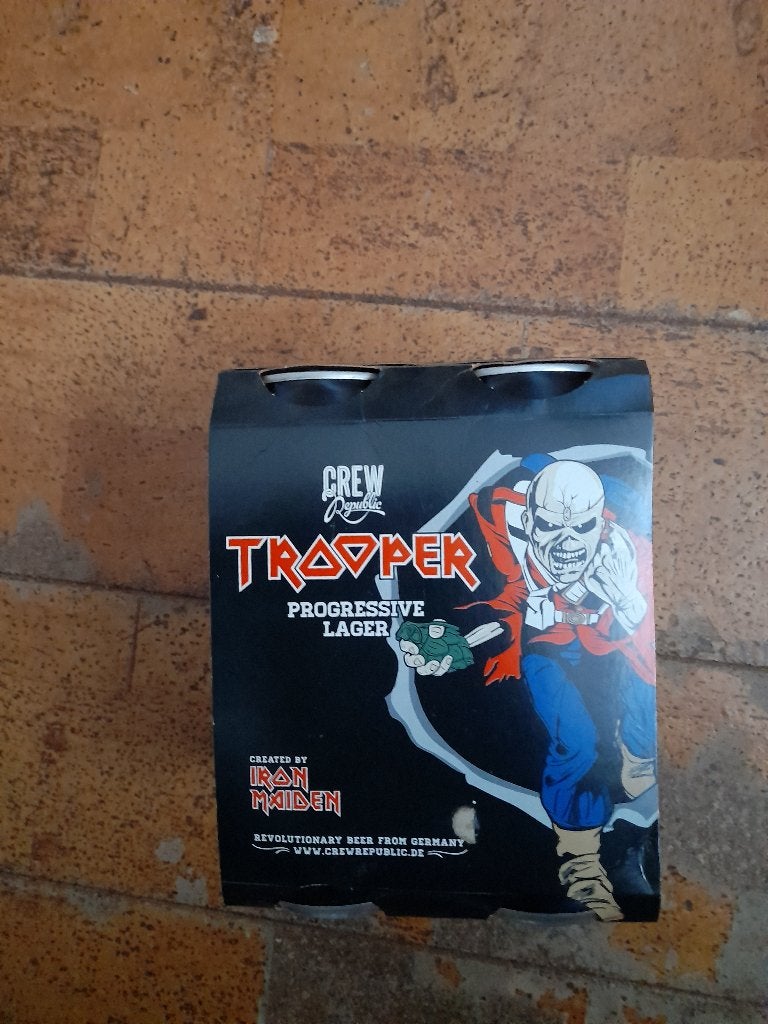 Iron Maiden Trooper bierblikjes, Verzamelen, Ophalen of Verzenden, Gebruikt